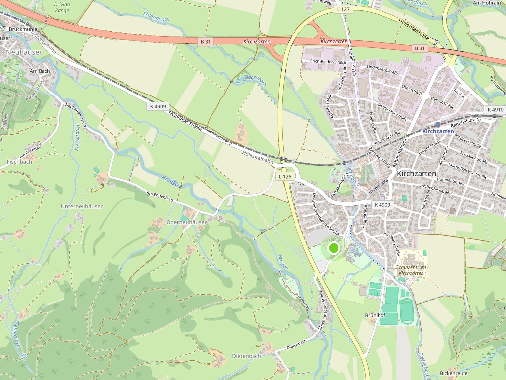 Map showing the location of Black Forest Studios in Kirchzarten near Freiburg